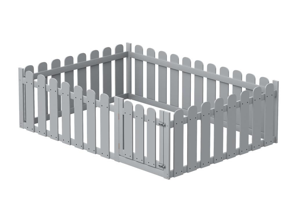 Gray Bed Frame, 140 x 200 cm