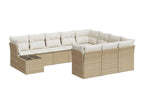 Beige Woven Resin Wicker Outdoor Furniture Set - dlz1766572522728
