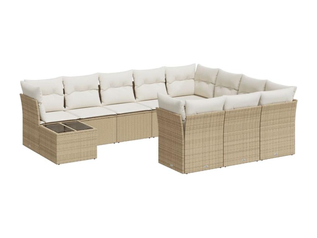 Beige Woven Resin Wicker Outdoor Furniture Set - dlz1766572522728