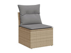 Beige Woven Resin Wicker Outdoor Furniture Set - dlz1766572717468