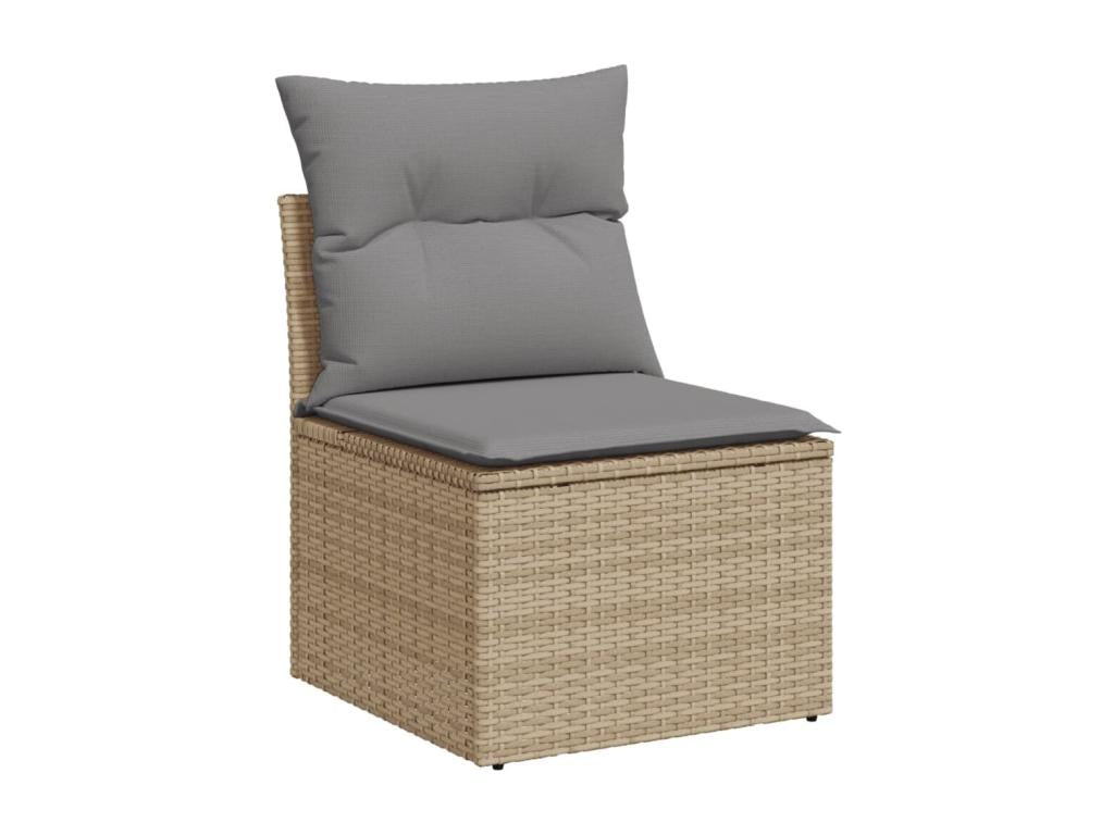 Beige Woven Resin Wicker Outdoor Furniture Set - dlz1766572992246