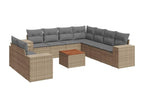 Beige Woven Resin Wicker Outdoor Furniture Set - dlz1766572626325