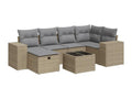 Beige Woven Resin Wicker Outdoor Furniture Set - dlz1766572628537