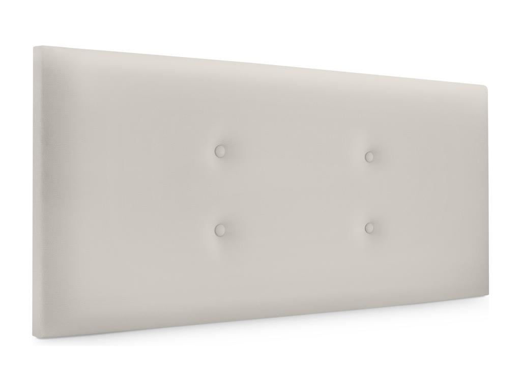 White Faux Leather Bed, 105 x 50 cm