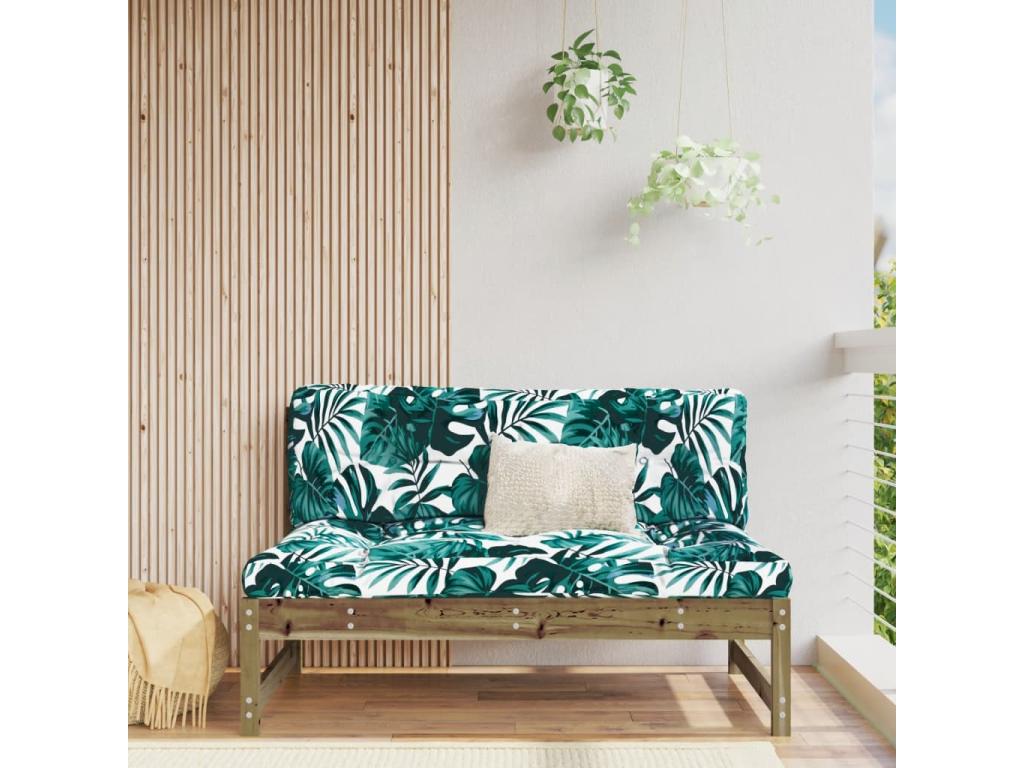 Brown Pine Wood Sofa, 120 x 80 cm