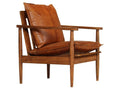Brown Leather Accent Chair
