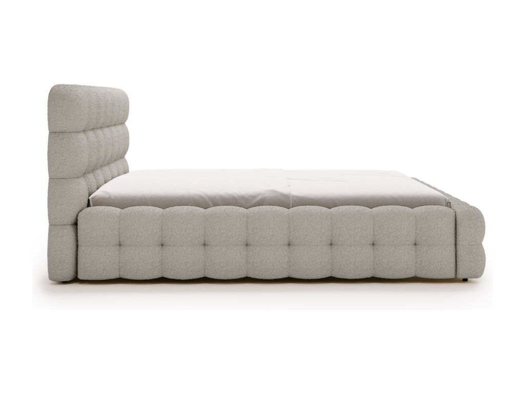 Gray Boucle Fabric Bed, 200 x 200 cm - dlz1766572988475