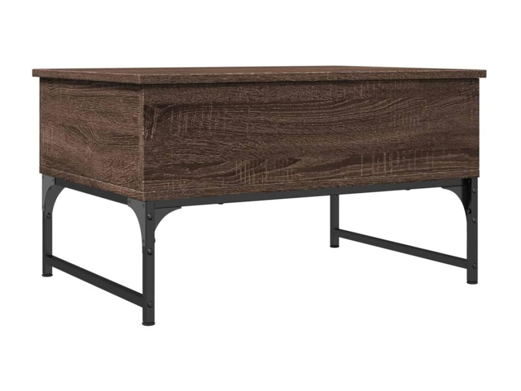 Brown Oak Wood Coffee Table, 70 x 50 x 40 cm