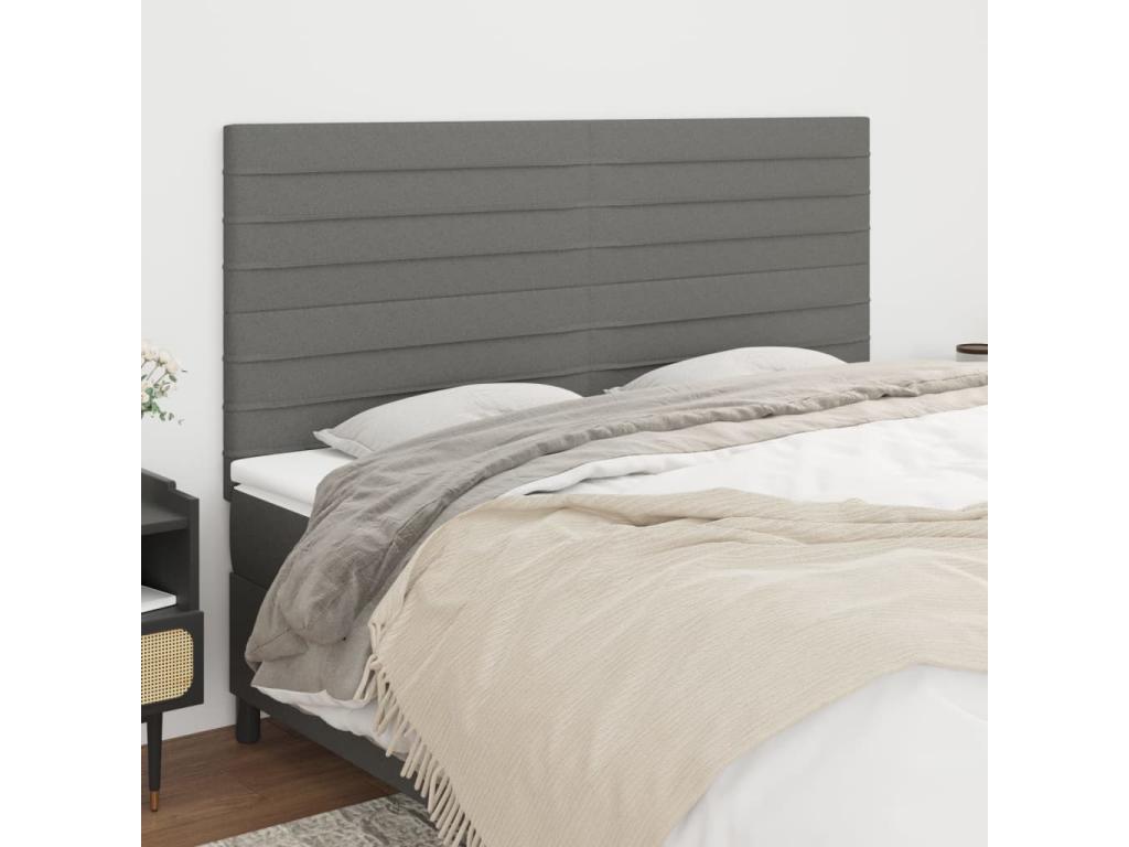 Gray Fabric Bed, 100 x 5 x 78 cm
