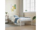 White Metal Bed Frame, 107 x 203 cm