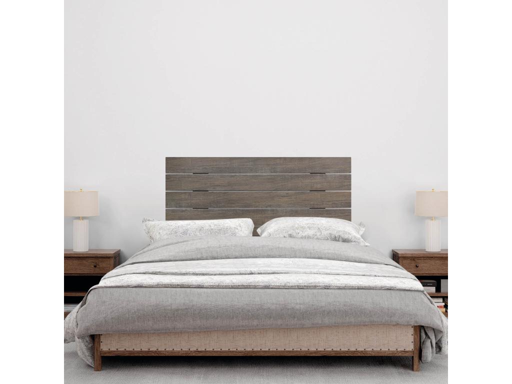 Brown Oak Wood Bed, 110 x 46 cm