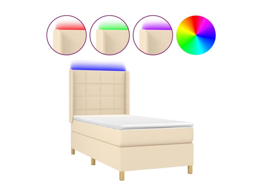 Beige Fabric Mattress, 80 x 200 cm