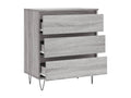 Gray Engineered Wood Sideboard, 60 x 35 x 70 cm