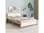 Natural Pine Wood Bed, 140 x 200 cm
