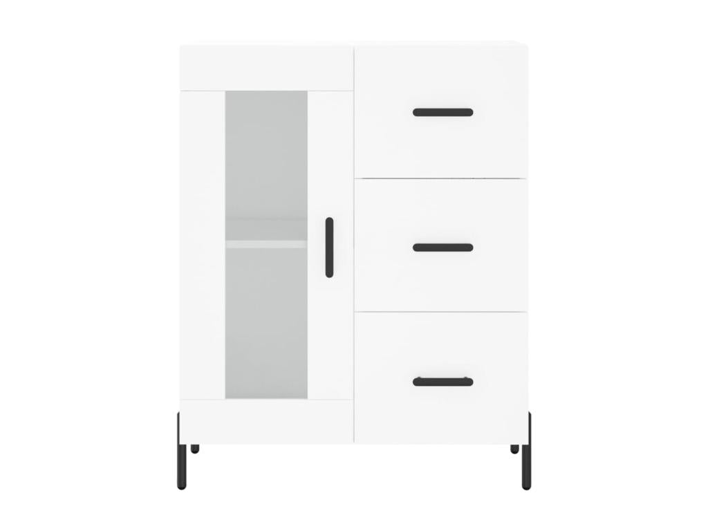 White Engineered Wood Sideboard, 69.5 x 34 x 90 cm