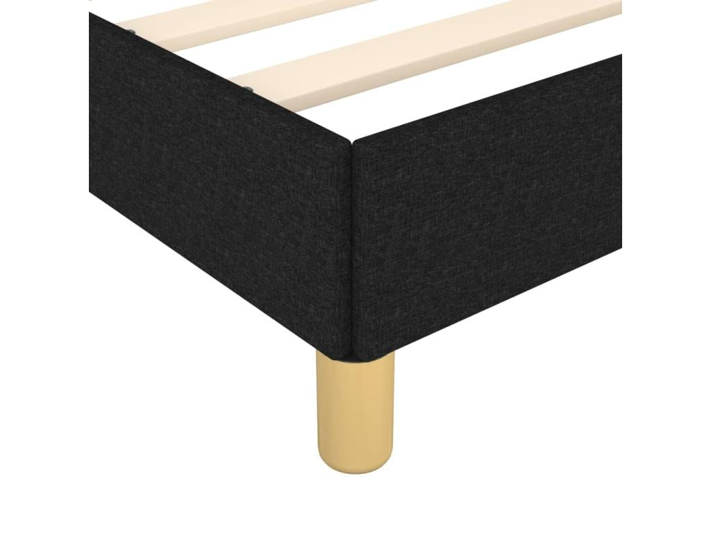 Black Fabric Bed Frame, 100 x 200 cm