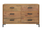 Brown Pine Wood Sideboard, 110 x 35 x 70 cm
