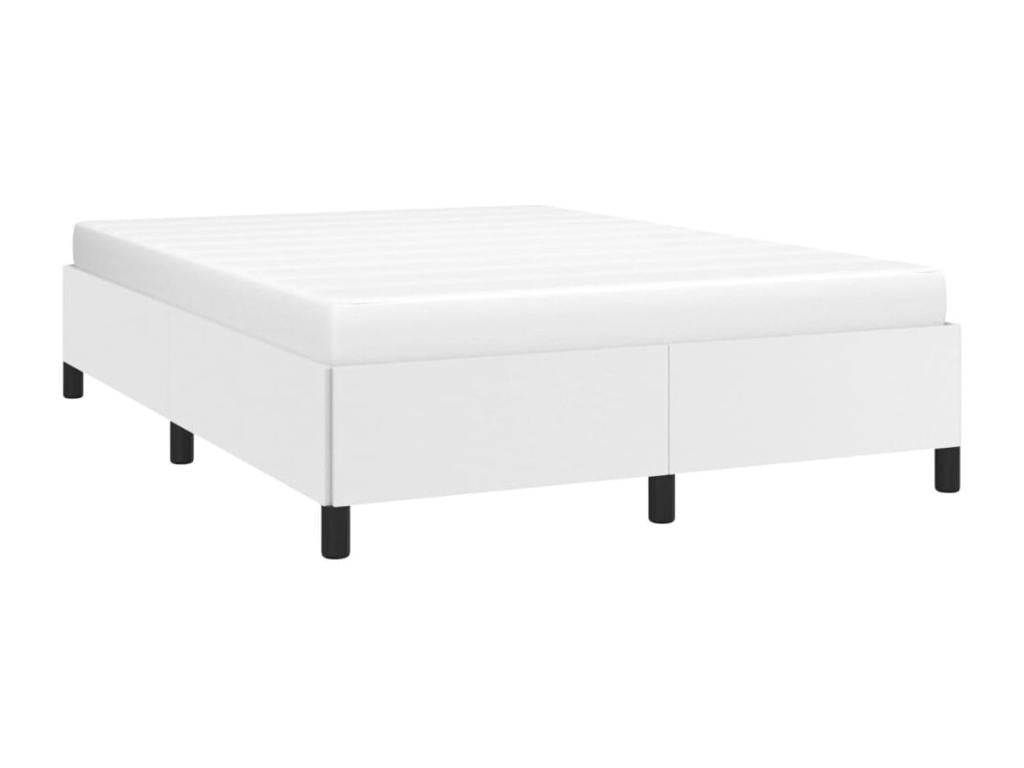White Faux Leather Bed Frame, 140 x 190 cm
