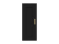 Black Engineered Wood Wardrobe, 35 x 34 x 90 cm
