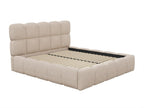 Beige Boucle Fabric Bed, 160 x 200 cm