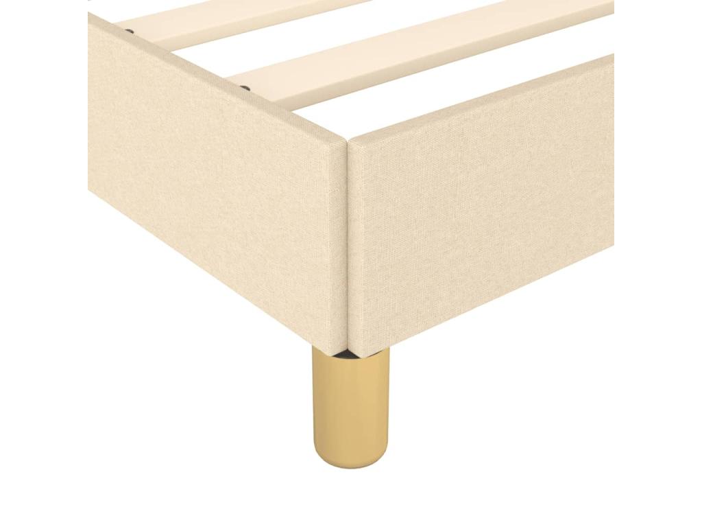 Beige Fabric Bed Frame, 120 x 190 cm