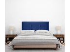 Blue Faux Leather Bed, 110 x 105 cm