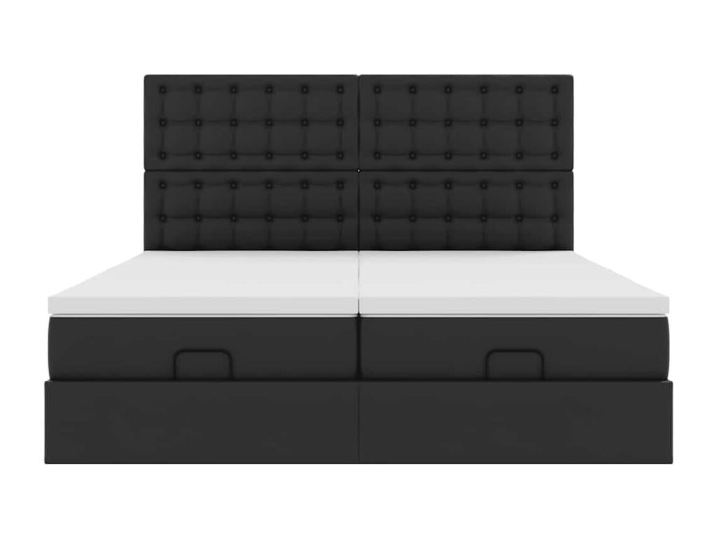Black Faux Leather Mattress, 160 x 200 cm