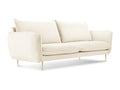 Beige Velvet Sofa, 160 x 92 x 95 cm