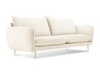 Beige Velvet Sofa, 160 x 92 x 95 cm