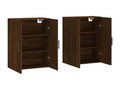 Brown Oak Wood Wardrobe, 69.5 x 34 x 90 cm