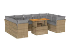Beige Woven Resin Wicker Outdoor Furniture Set - dlz1766572717468