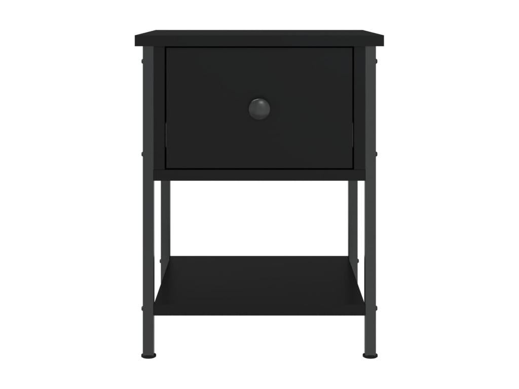 Black Engineered Wood Table, 34 x 35.5 x 45 cm