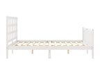 White Solid Wood Bed Frame, 160 x 200 cm