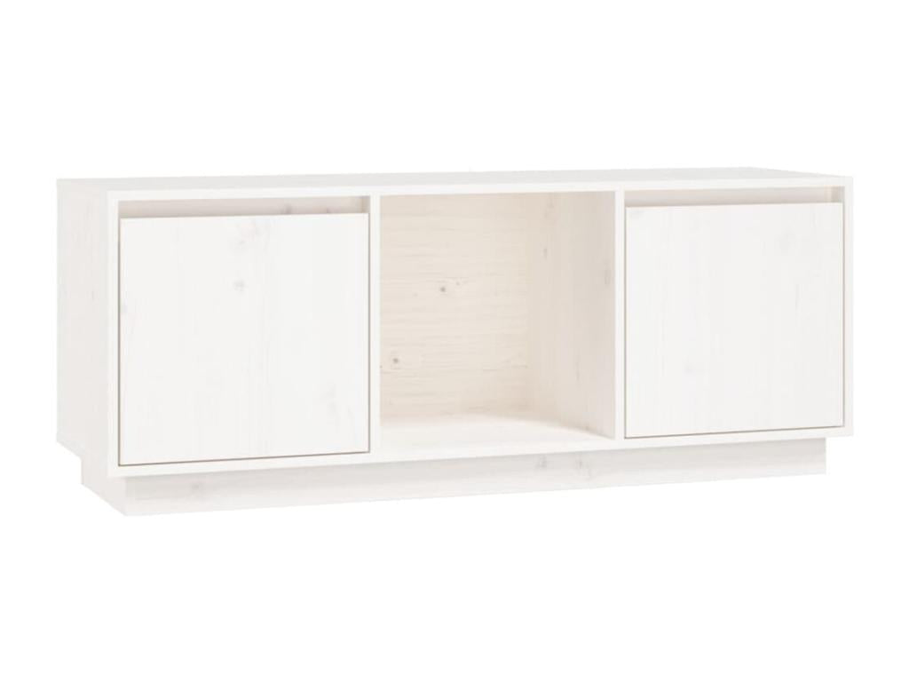 White Pine Wood TV Stand, 110.5 x 35 x 44 cm