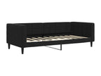 Black Velvet Bed, 90 x 190 cm