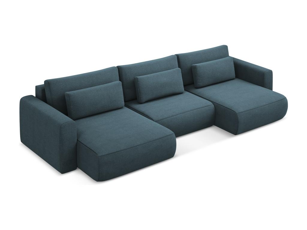 Blue Fabric Sofa Bed