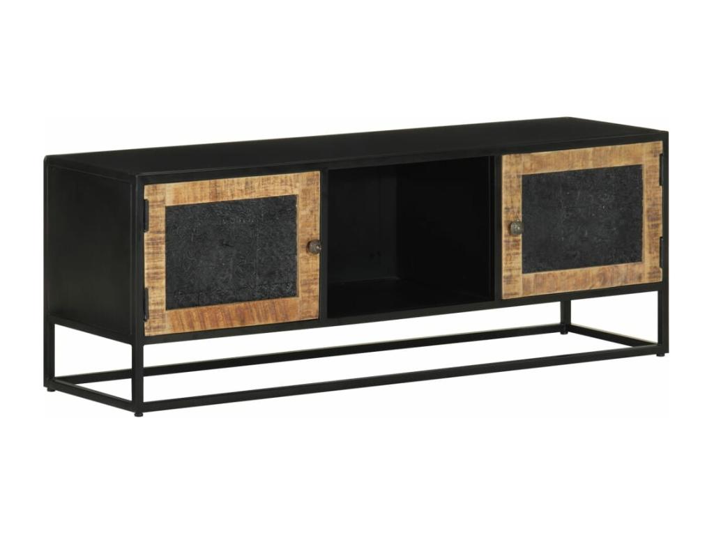 Brown Solid Wood TV Stand, 110 x 30 x 40 cm