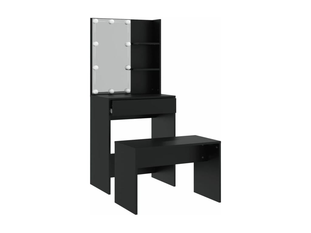 Black Engineered Wood Home Furniture