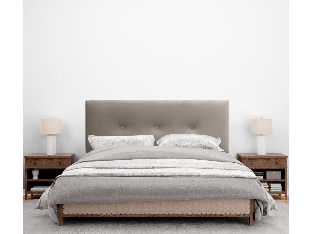 Brown Velvet Bed, 160 x 115 cm