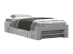 Gray Engineered Wood Bed Frame, 75 x 190 cm