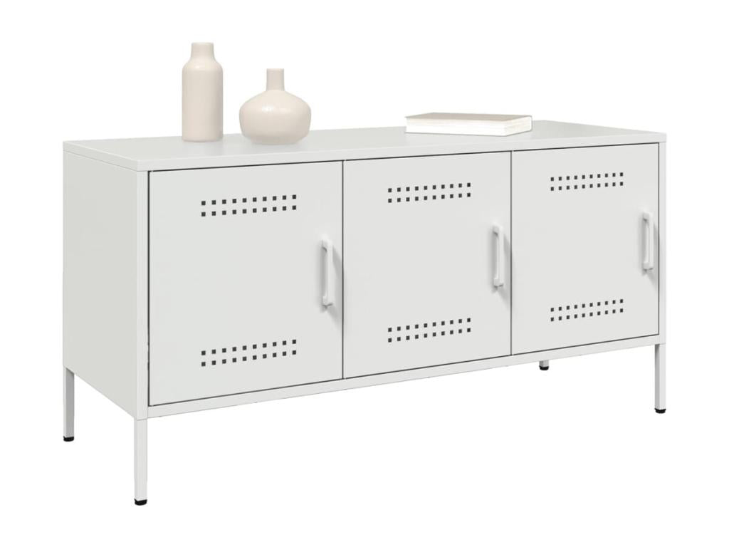 White TV Stand, 100.5 x 39 x 50.5 cm