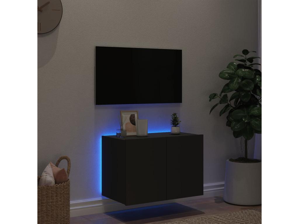 Black TV Stand, 60 x 35 x 41 cm