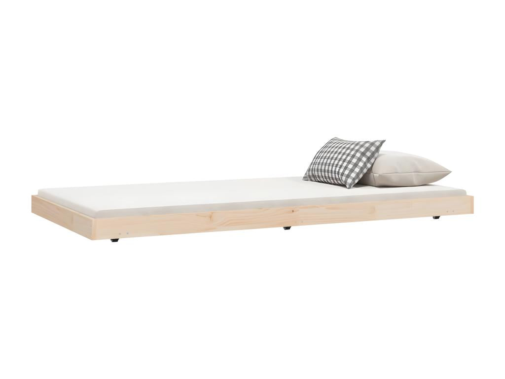 Natural Pine Wood Bed Frame, 90 x 200 cm