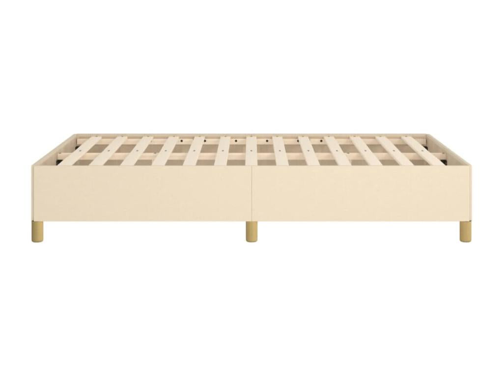 Beige Fabric Bed Frame, 120 x 190 cm