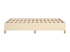 Beige Fabric Bed Frame, 120 x 190 cm