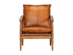 Brown Leather Accent Chair