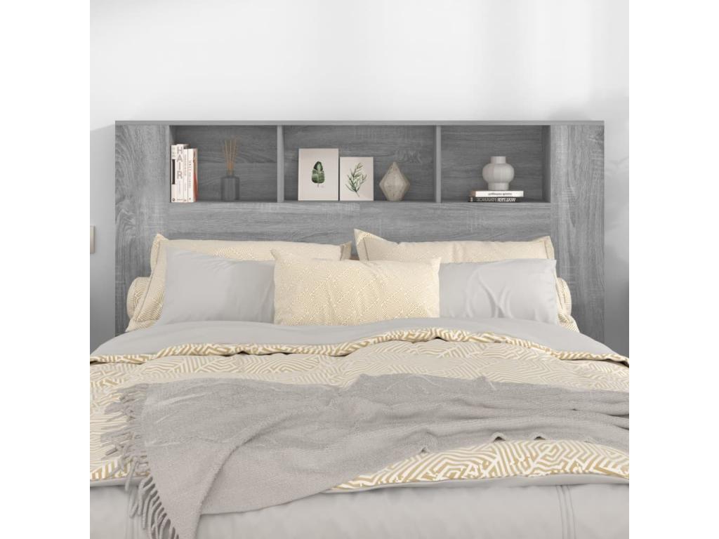 Gray Bed, 160 x 18.5 x 104.5 cm