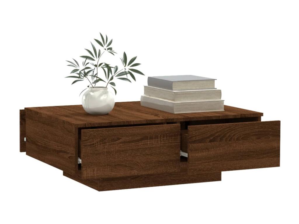 Brown Engineered Wood Coffee Table, 90 x 60 x 31 cm