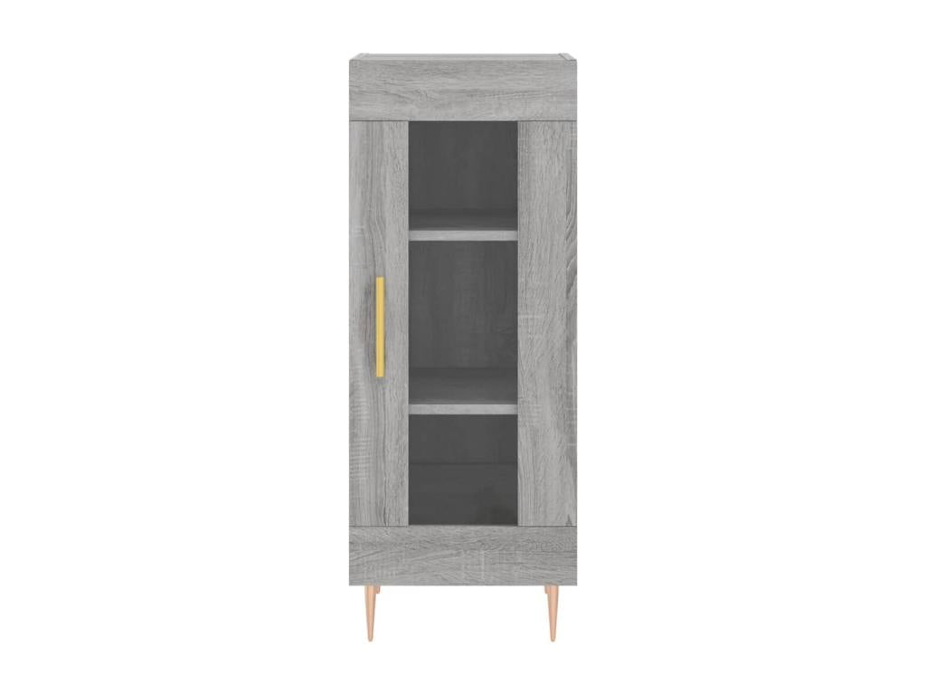 Gray Engineered Wood Sideboard, 34.5 x 34 x 90 cm