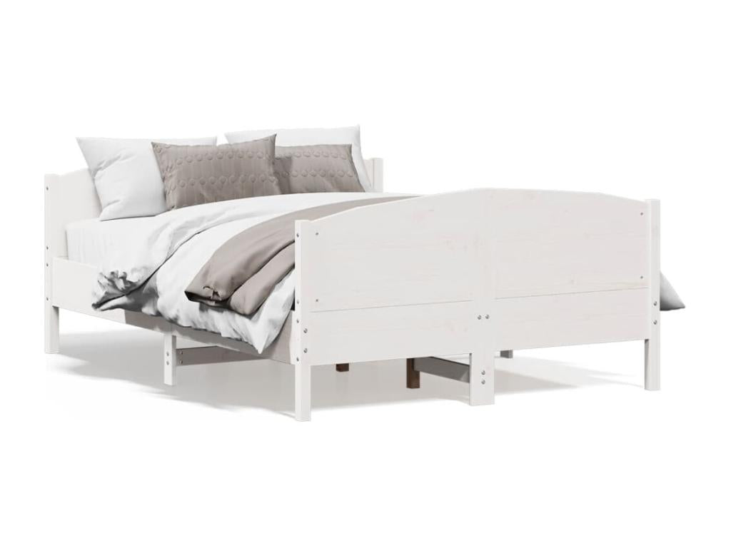 White Pine Wood Bed Frame, 150 x 200 cm